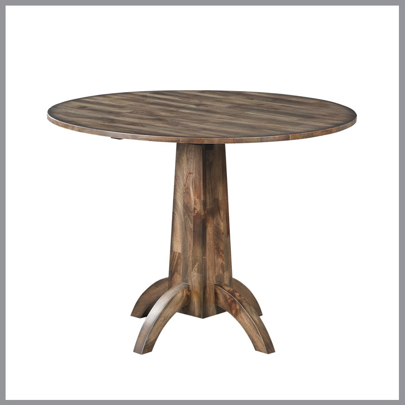 Zoey Round Pedestal Table w/ 2-8&#8243; Drop Leaf