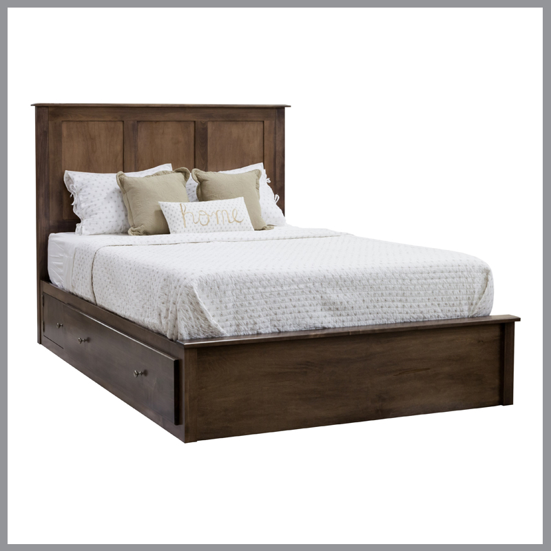 Mapleton Pedestal Bed w/ Side Storage