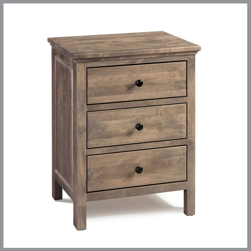 Heritage 3-Drawer Wide Nightstand