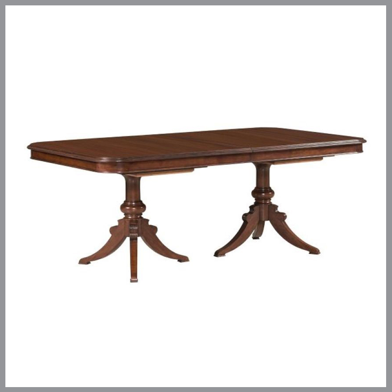 Hadleigh Double Pedestal Dining Table w/2-20 in Leaves