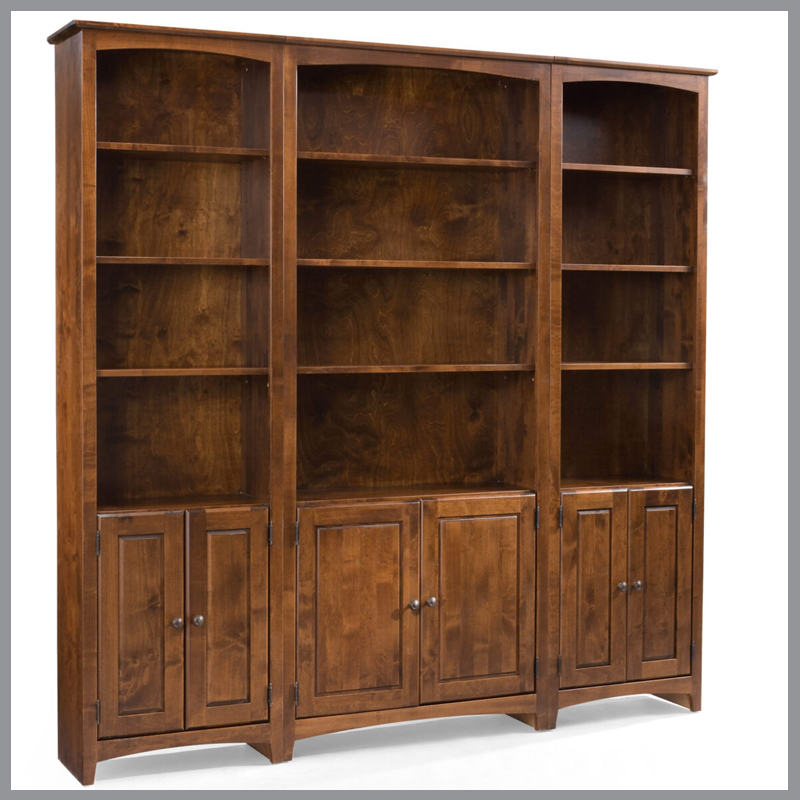 [FURN_8609] 101-Inch Wide Alder Bookcase Wall Unit