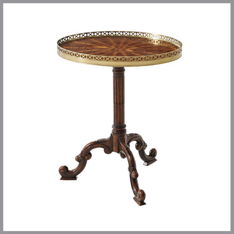 Radiating Parquetry Accent Table