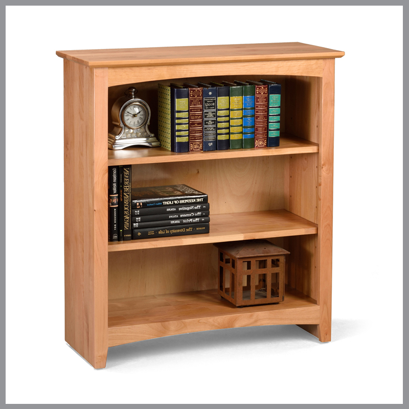 36-Inch High Alder Bookcase
