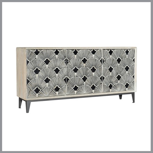 [FURN_8204] Bone Inlay 69in Entertainment Center