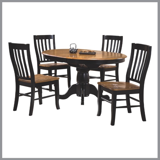 [FURN_8320] Quails Run 42&#8243; Round Pedestal Table w/1-15&#8243; Leaf