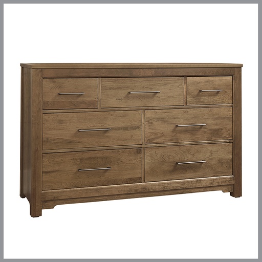 [FURN_8469] Crafted Cherry 7 Drawer Dresser