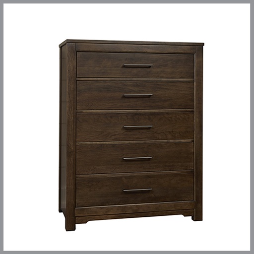 [FURN_8502] Crafted Cherry 5 Drawer Chest