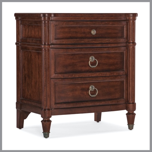 [FURN_8517] Charleston Three-Drawer Nightstand