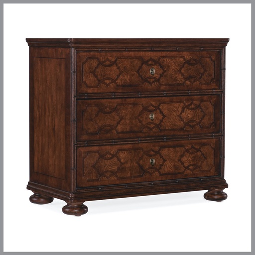 [FURN_8518] Charleston Three-Drawer Nightstand with Inlays