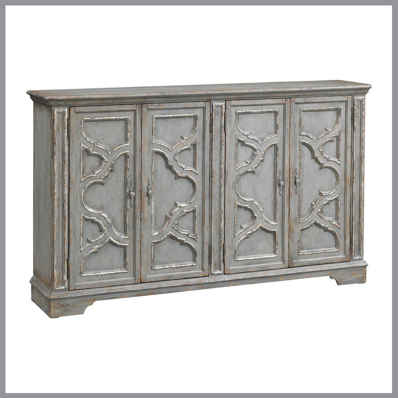 4 Door Raised Panel Credenza