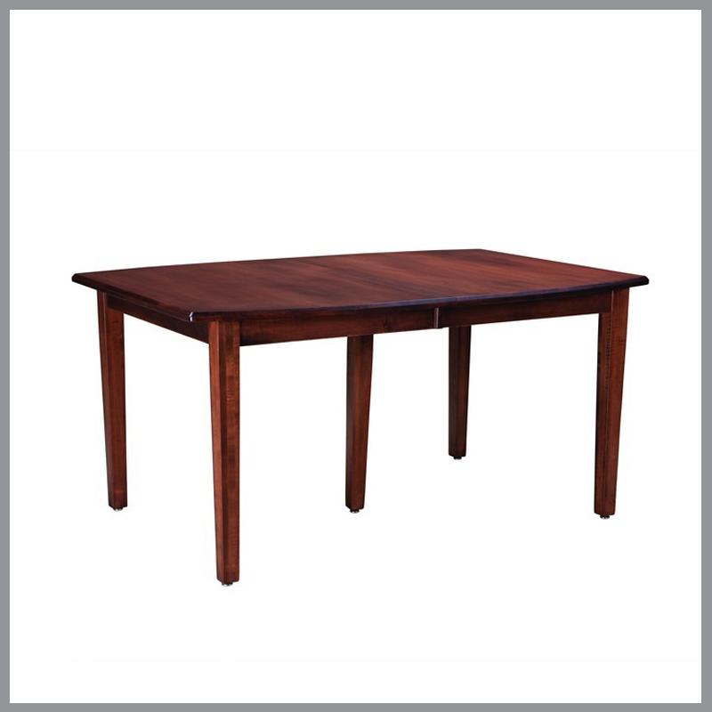 Boat Shaped 42″x 60″ Leg Table w/2-12″ Leaves