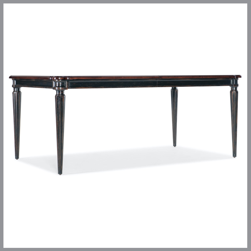 Charleston 44″ x 74″ Rectangle Leg Table w/ 2-22″ Leaves