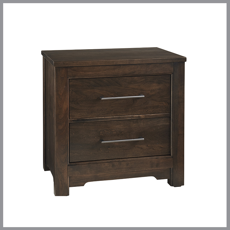 Crafted Cherry 2 Drawer Nightstand