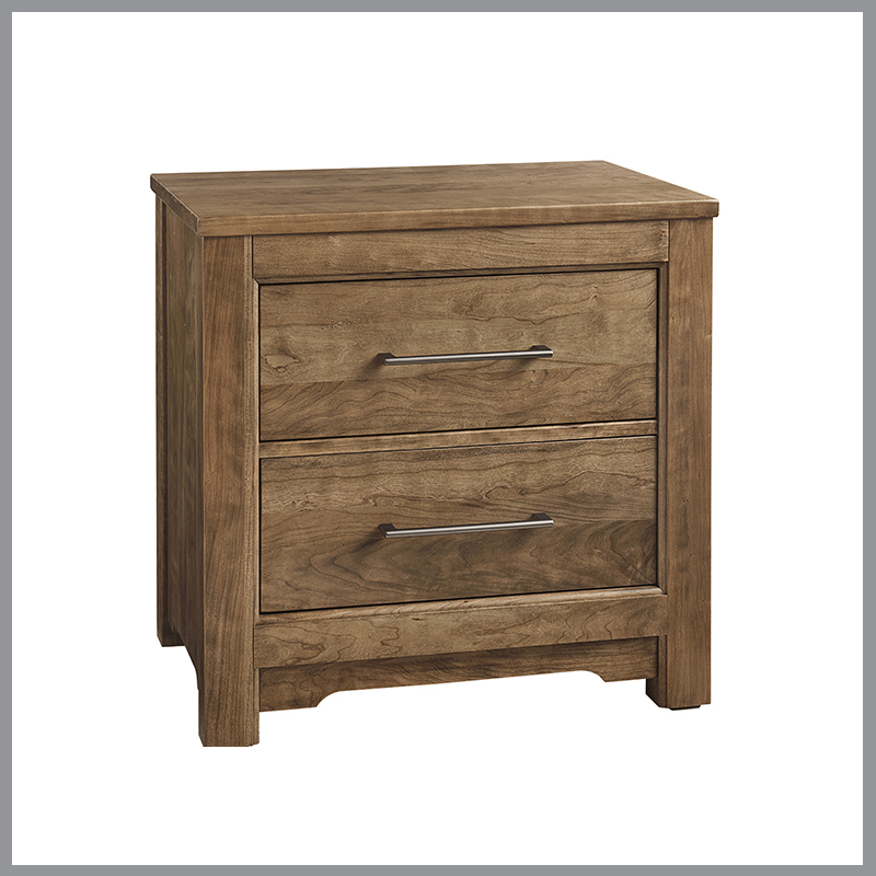 Crafted Cherry 2 Drawer Nightstand