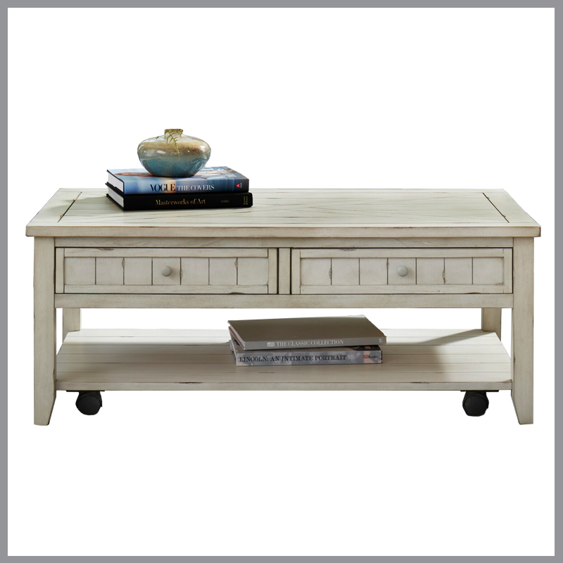 Door County Large Rectangular Cocktail Table