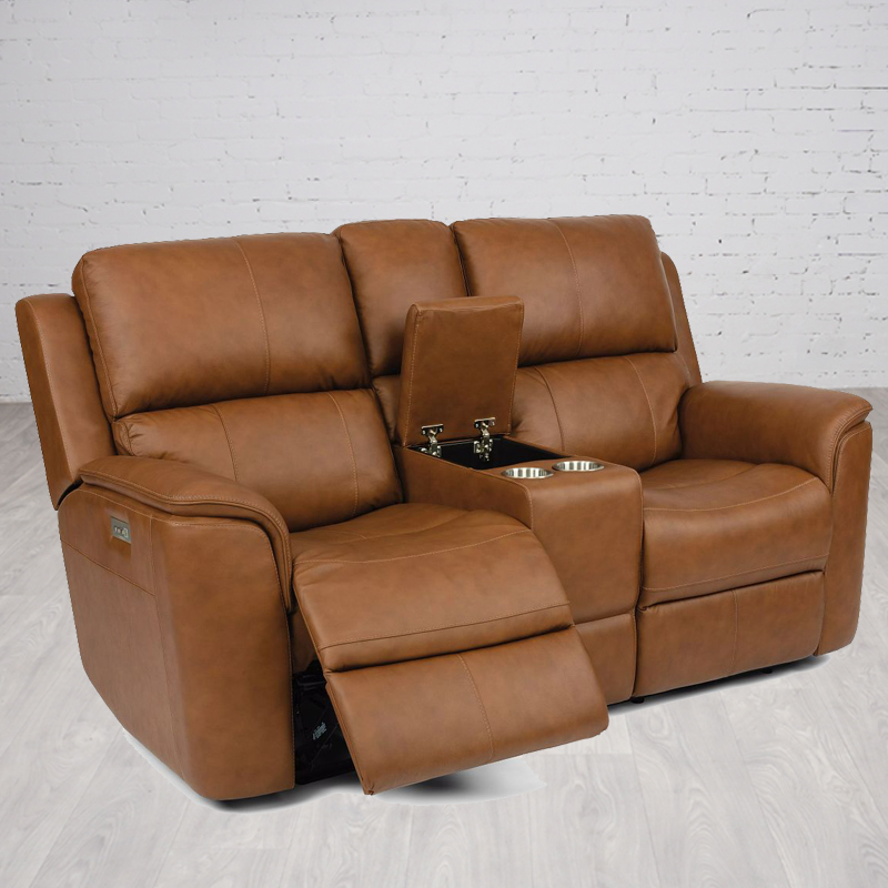Henry Power Reclining Loveseat with Console and Power Headrest and Lumbar