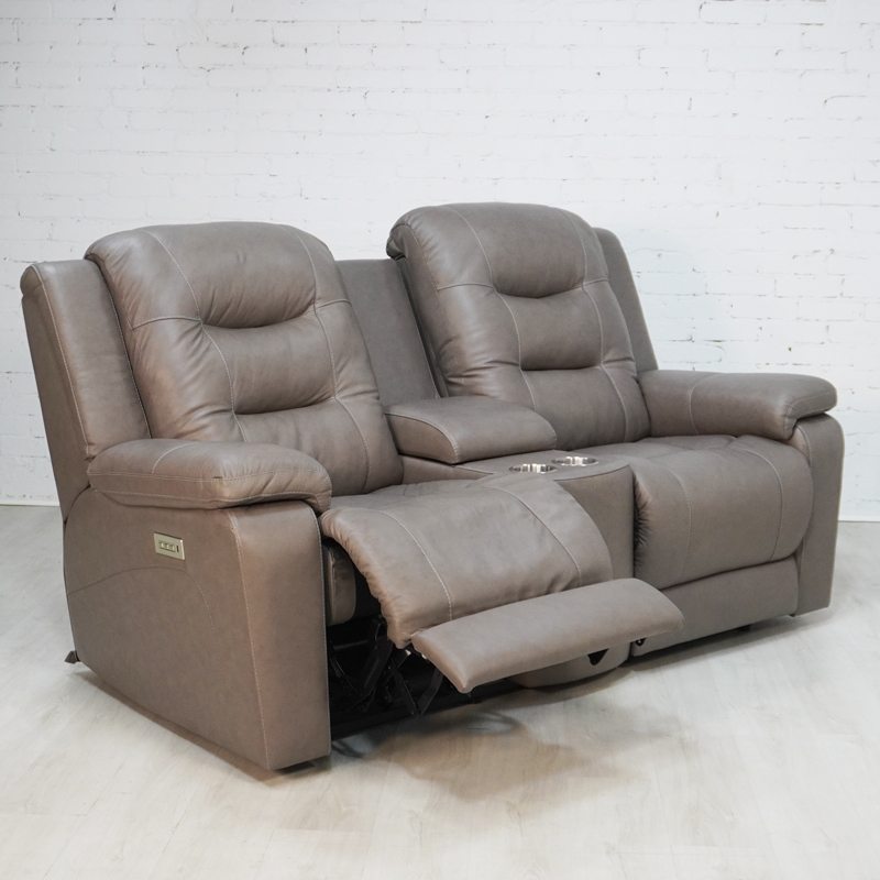 Leighton Power Reclining Loveseat w/ Console and Power Headrest and Lumbar