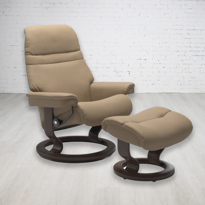 Stressless Sunrise Chair & Ottoman