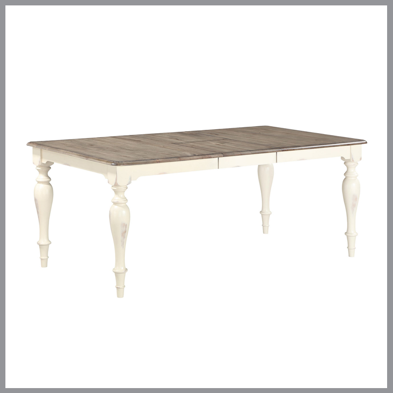 Torrance 40″ x 60″ Rectangular Leg Table w/1-18″ Leaf